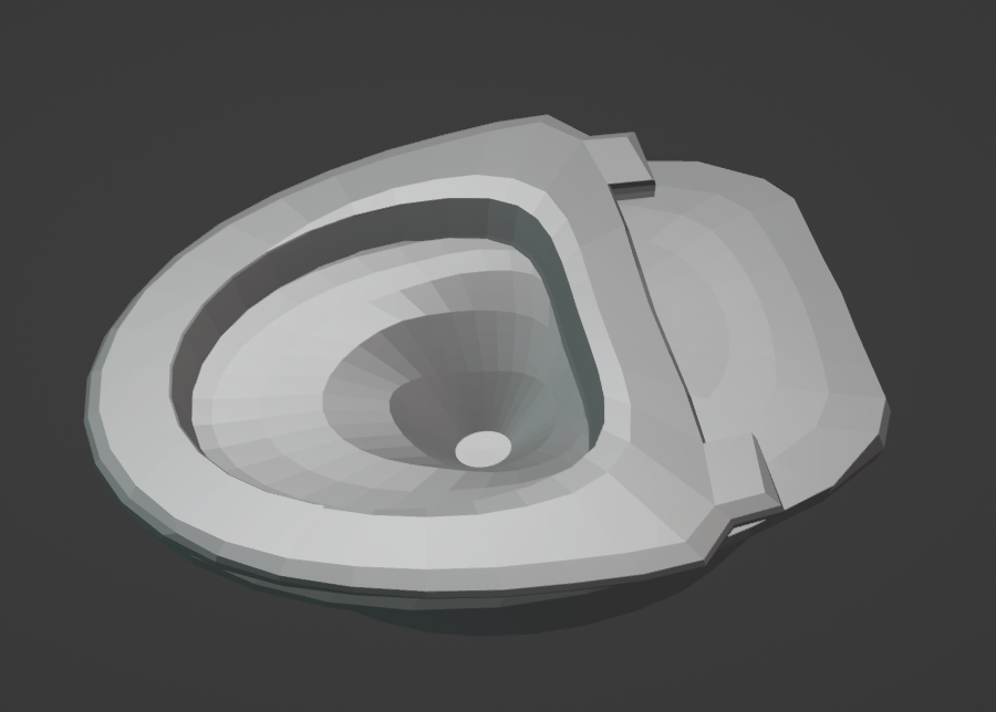 blender トイレ 便器 作り方