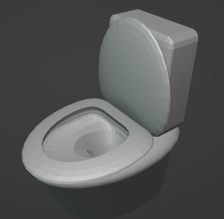 blender トイレ 便器 作り方