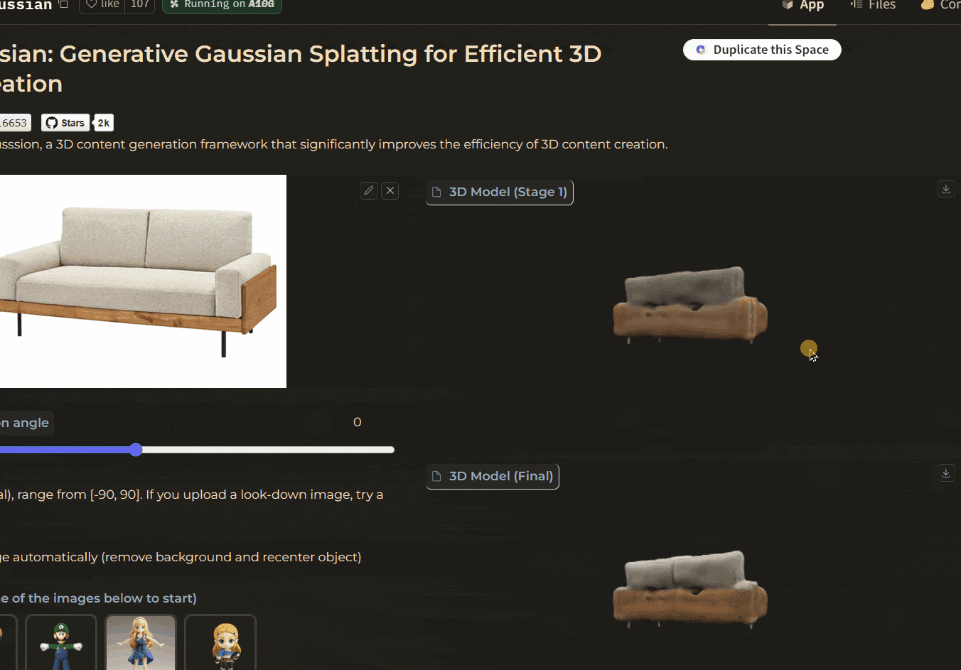 DreamGaussian 3Dモデル 自動生成