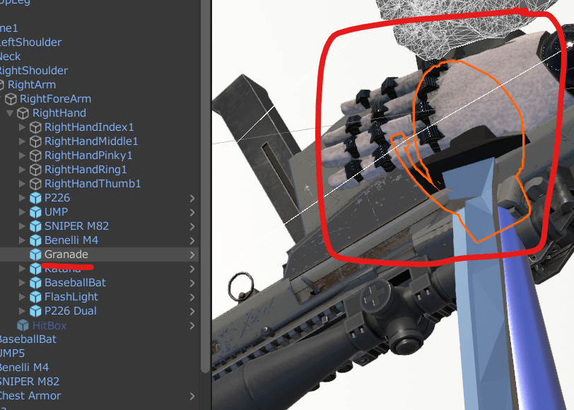 unity jutps3 グレネードを装備