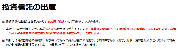 楽天証券から松井証券 移管