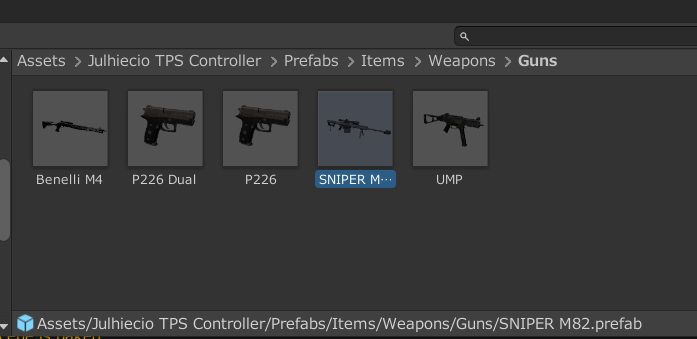 unity jutps3 スナイパーライフル