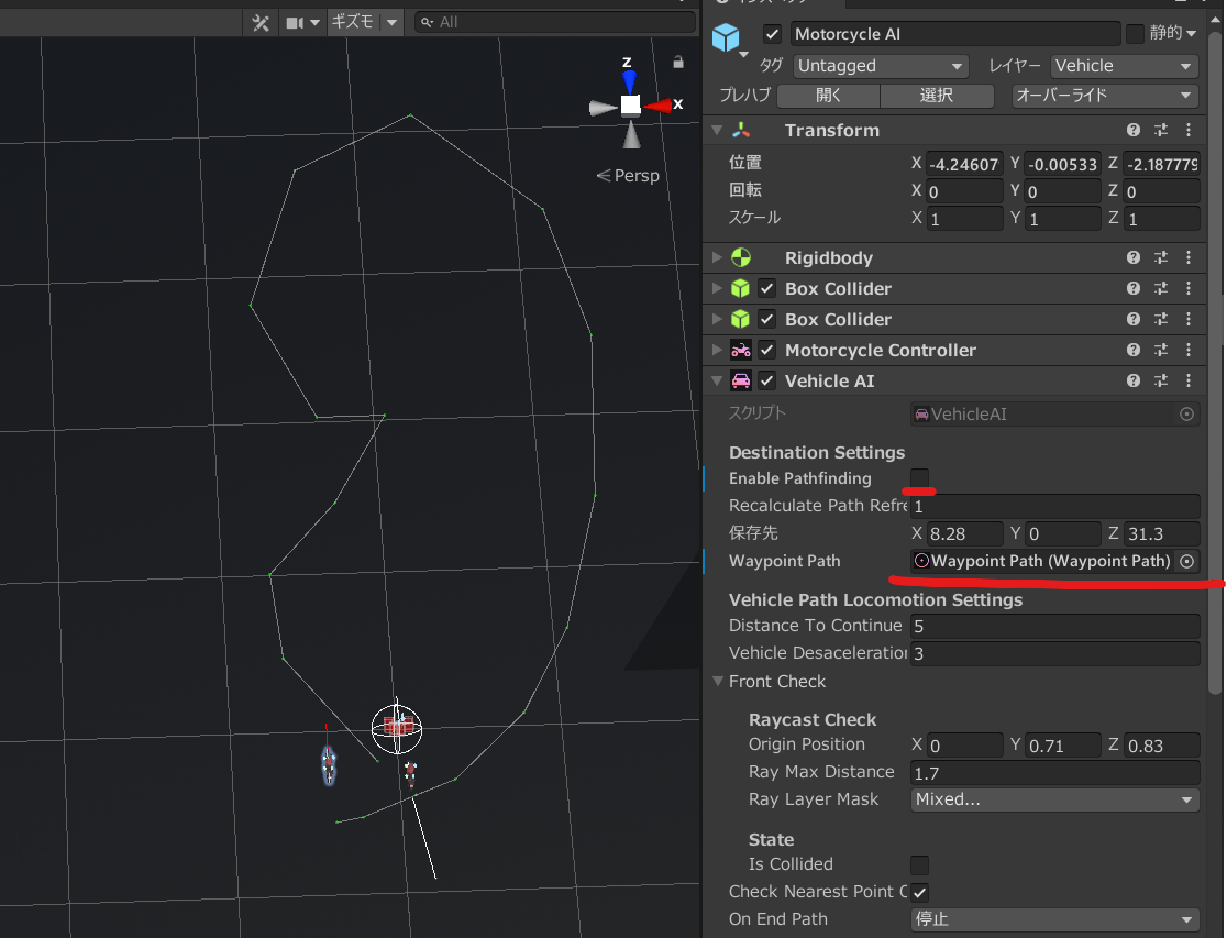 unity jutps3 車のai vehicleAI