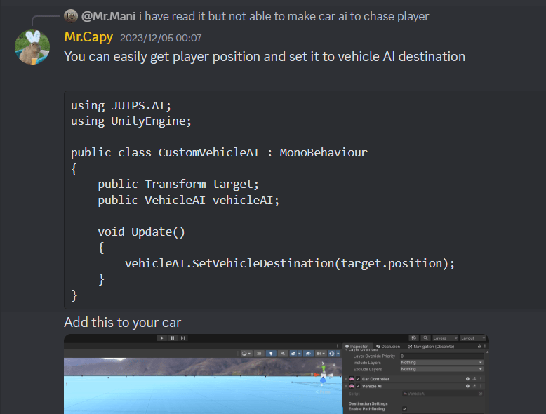unity jutps3 車のai vehicleAI