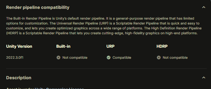 unity starter assets built in render pipeline