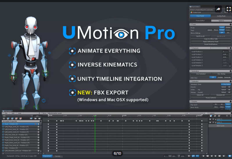 umotion pro 使い方　unity VRM fbx