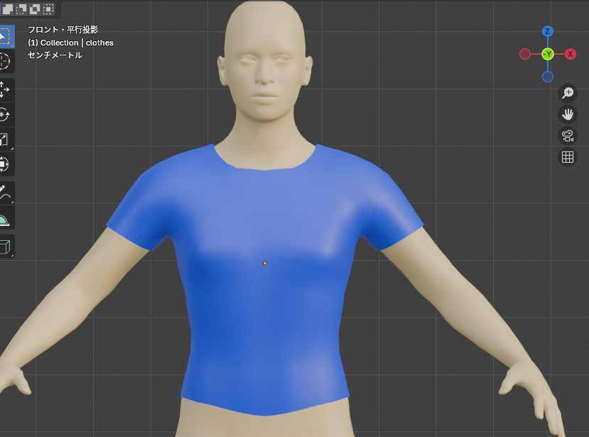 MakeHuman 衣服 マテリアル 作成