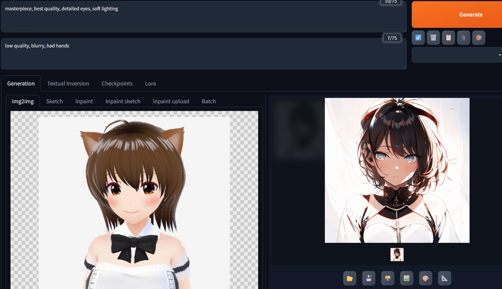 AI 画像生成 forge