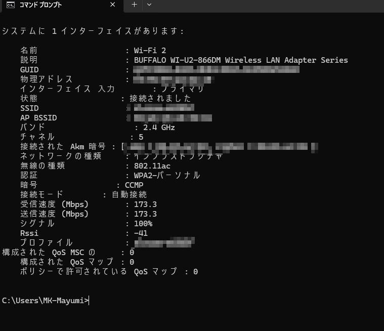 WI-U2-866DM/N バッファロー 5GHz 2.4GHz 接続できない