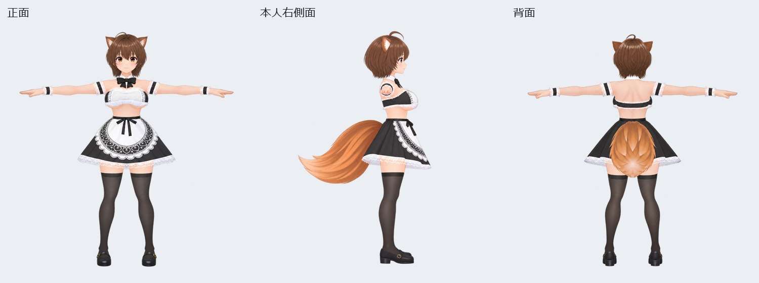 B案の全身三面図
